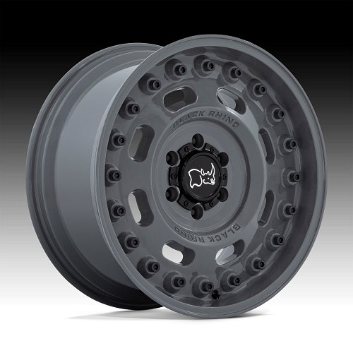 Black Rhino Axle Battleship Gray Custom Truck Wheels 1